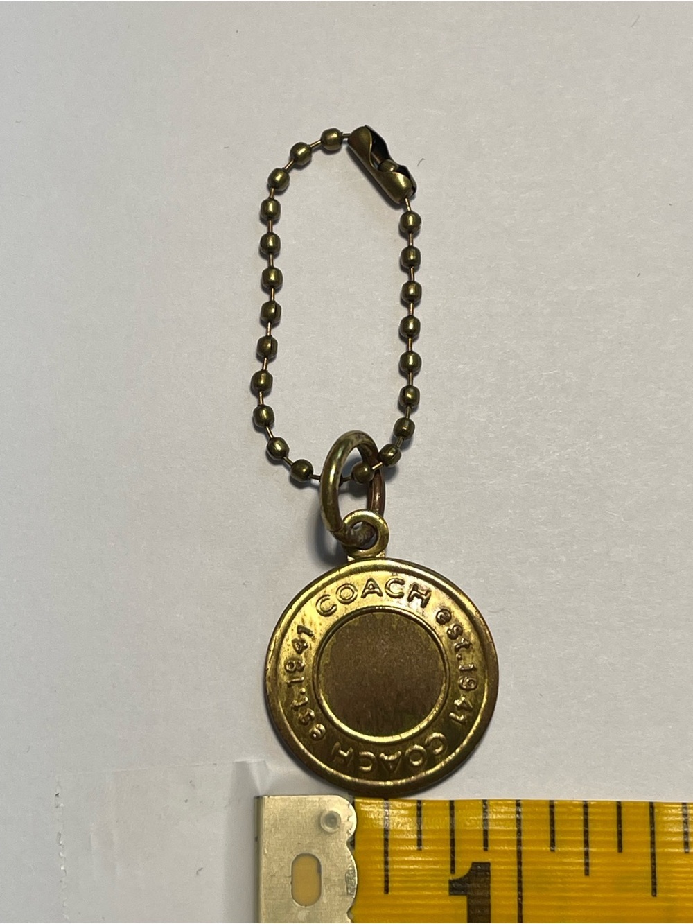 Coach Round Medallion Hang Tag Bag - Keychain Charm